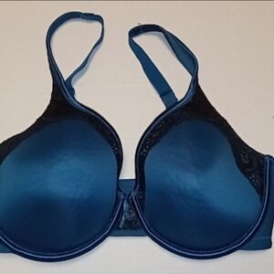 Vanity Fair Elegant Blue Lace Women's Bra Sz 34DD